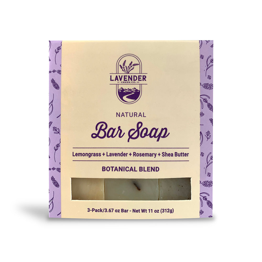 Natural Bar Soap - Botanical Blend Lavender Variety 3-Pack (11oz)